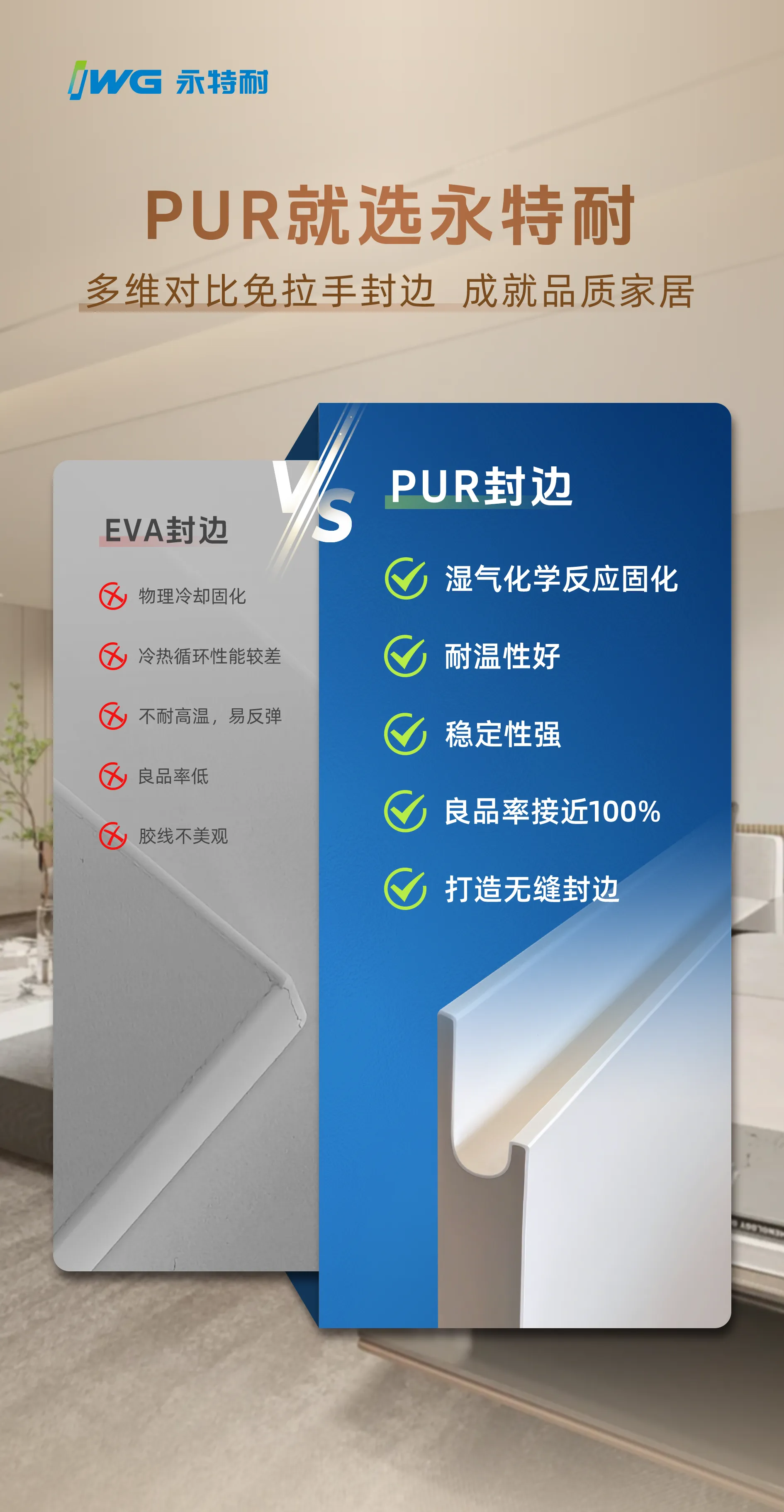 封边新技术 | 永特耐免拉手PUR封边工艺，始于颜值，臻于品质