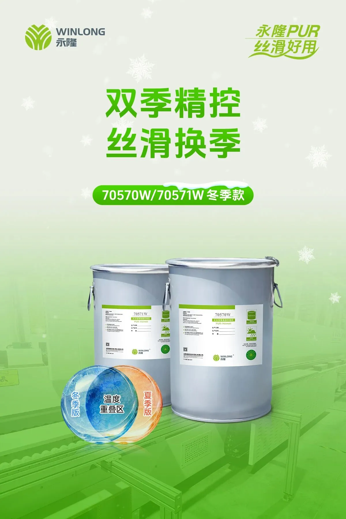 无惧寒冬:永隆70570W/70571W低温PUR封边解决方案 无惧寒冬:永隆70570W/70571W低温PUR封边解决方案